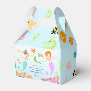 Mermaid and friends girly Birthday Party Favour Box
