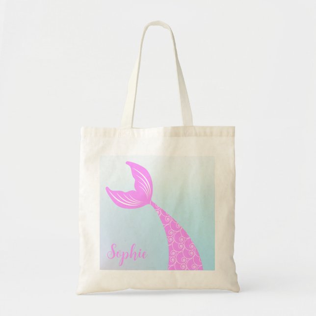 Mermaid and friends girly Birthday Party Tote Bag (Front)