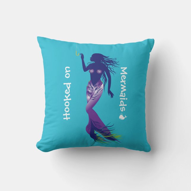 Mermaid and Golden Hook Cushion (Front)