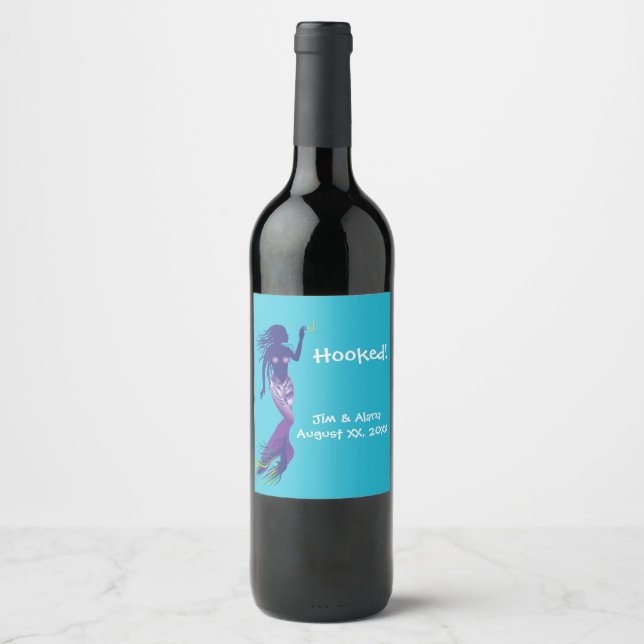 Mermaid and Golden Hook Wine Label (Front)