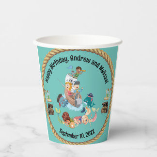 Mermaid and Pirate Birthday Paper Cups