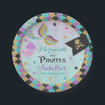 Mermaid And Pirate Paper Party Plates<br><div class="desc">Mermaid And Pirate 7" Paper Party Plates. 
All designs are © PIXEL PERFECTION PARTY LTD</div>