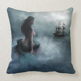 Mermaid and Pirate Ship Cushion