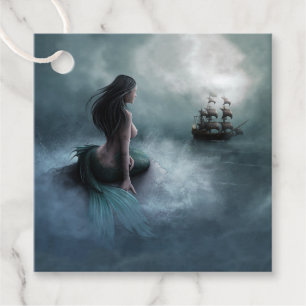 Mermaid and Pirate Ship Favour Tags