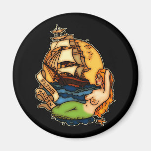 Mermaid and Pirate Ship Magnet