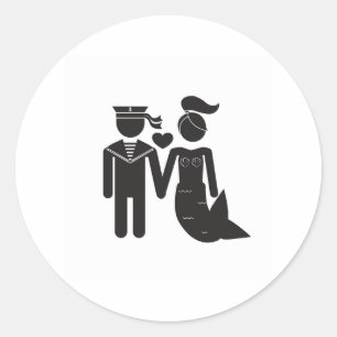 Mermaid and Sailor Sticker