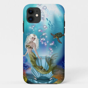 Mermaid and Sea Turtle Case-Mate iPhone Case