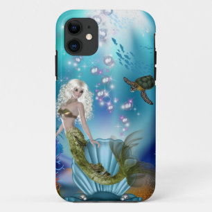 Mermaid and Sea Turtle Case-Mate iPhone Case