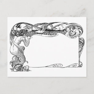 Mermaid and Seagulls Postcard