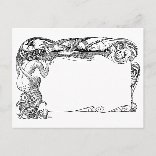 Mermaid and Seagulls Postcard (Front)