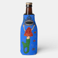Mermaid and Shark Bottle Cooler
