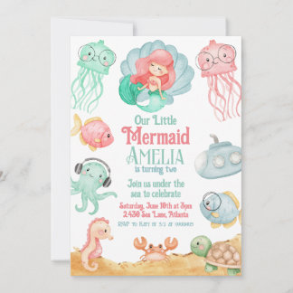Mermaid Anniversary Invitation