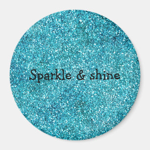 Mermaid Aqua Glitz Glitter Magnet