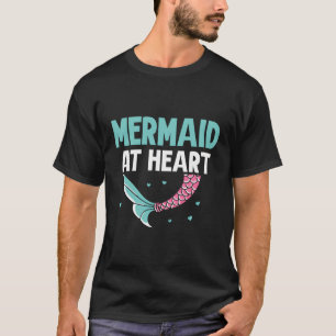 Mermaid At Heart Kids Girl Mermaids Cute T-Shirt