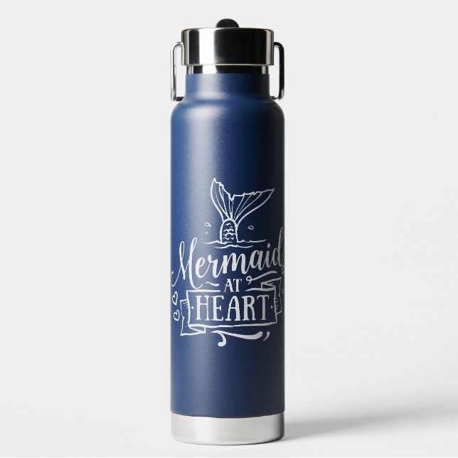 Mermaid at Heart Water Bottle (Front)