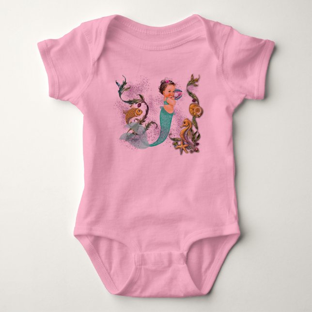 Mermaid Baby Bodysuit (Front)