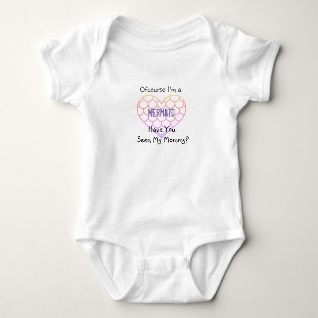 Mermaid Baby Bodysuit (Front)
