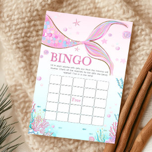 Mermaid Baby Shower Bingo Game