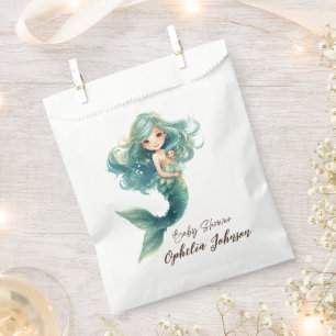 Mermaid Baby Shower Colourful Jellyfish Watercolor Favour Bags