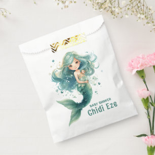 Mermaid Baby Shower Colourful Jellyfish Watercolor Favour Bags