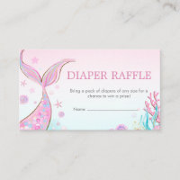 Mermaid Baby Shower Diaper Raffle 