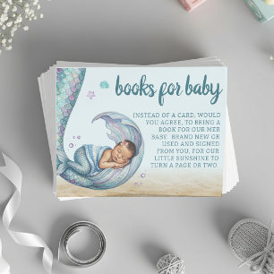 Mermaid Baby Shower Diaper Raffle Enclosure Card