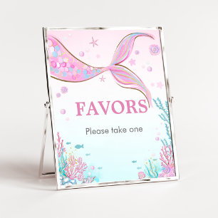 Mermaid Baby Shower Favours Sign