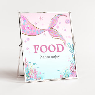 Mermaid Baby Shower Food Sign