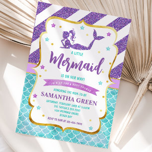 Mermaid Baby Shower Invitation