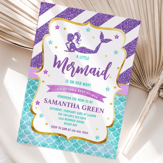 Mermaid Baby Shower Invitation (Creator Uploaded)
