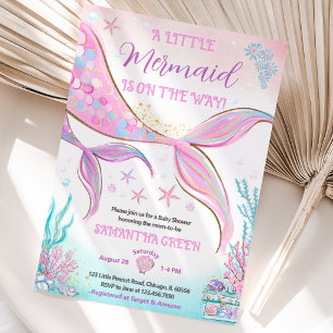Mermaid Baby Shower Invitation