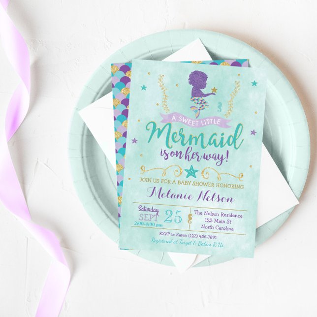 Mermaid Baby Shower Invitation (Creator Uploaded)
