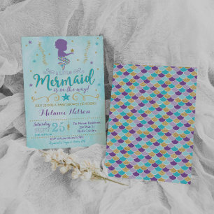Mermaid Baby Shower Invitation Sprinkle