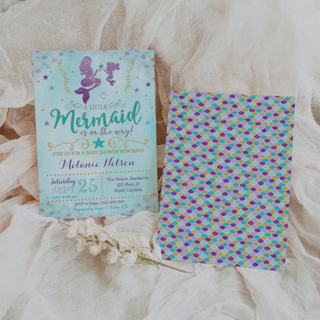Mermaid Baby Shower Invitation Sprinkle (Creator Uploaded)