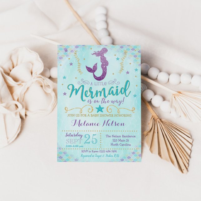 Mermaid Baby Shower Invitation Sprinkle (Creator Uploaded)