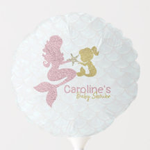 Mermaid Baby shower Rose Gold Balloon