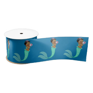 Mermaid Baby Shower Satin Ribbon
