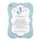 Mermaid Baby Shower Thank You Card Purple Teal