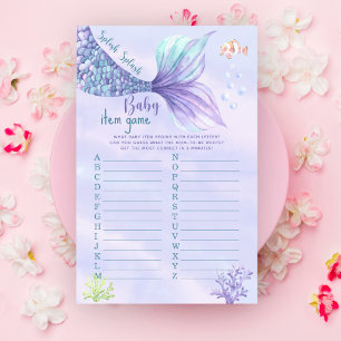 Mermaid Baby Shower Under the sea Baby Item Game