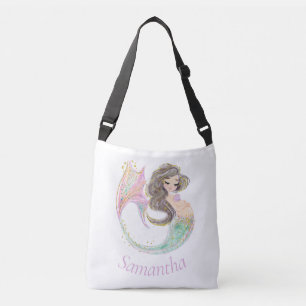 Mermaid Baby Shower. Under The Sea. Glitter Crossbody Bag