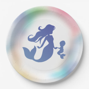 Mermaid Baby Shower Under the Sea Paper Plate
