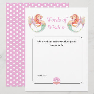 Mermaid Baby Shower. Wisdom Pink Under the Sea Invitation
