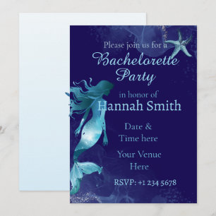 Mermaid Bachelorette Beach Party Invitation 