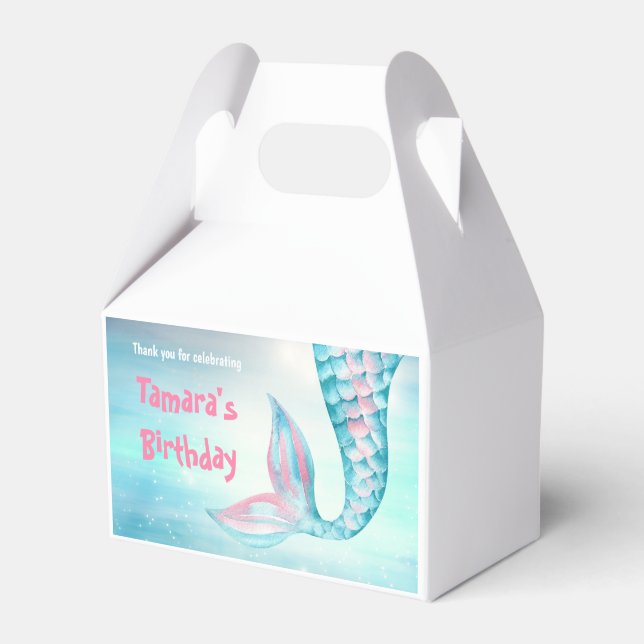 Mermaid Bash Birthday Favour Box (Front Side)