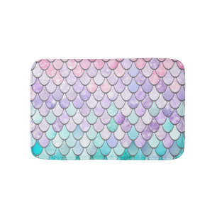 Mermaid Bath Mat, Pastel Bath Mat
