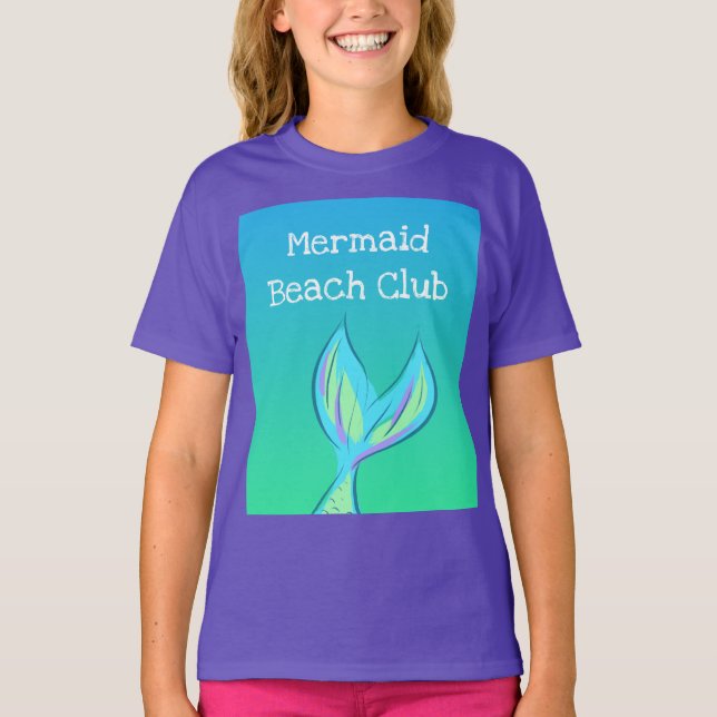 Mermaid Beach Club Girls' T-Shirt (Front)