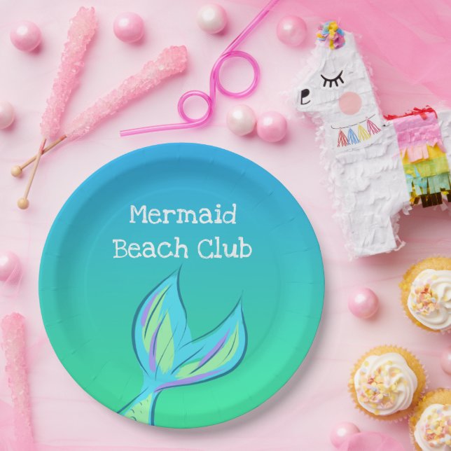 Mermaid Beach Club Paper Plate (Party)