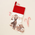Mermaid Beach Gibson Girl Victorian Antique Christmas Stocking<br><div class="desc">Gibson Girl - classic art illustration - Girl on a beach,  Charles Dana Gibson,  1902. In-image caption: "Of course there are mermaids."</div>