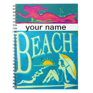 mermaid beach personalised  notebook