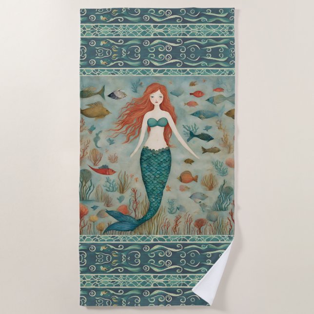 Mermaid Beach Towel (Front)